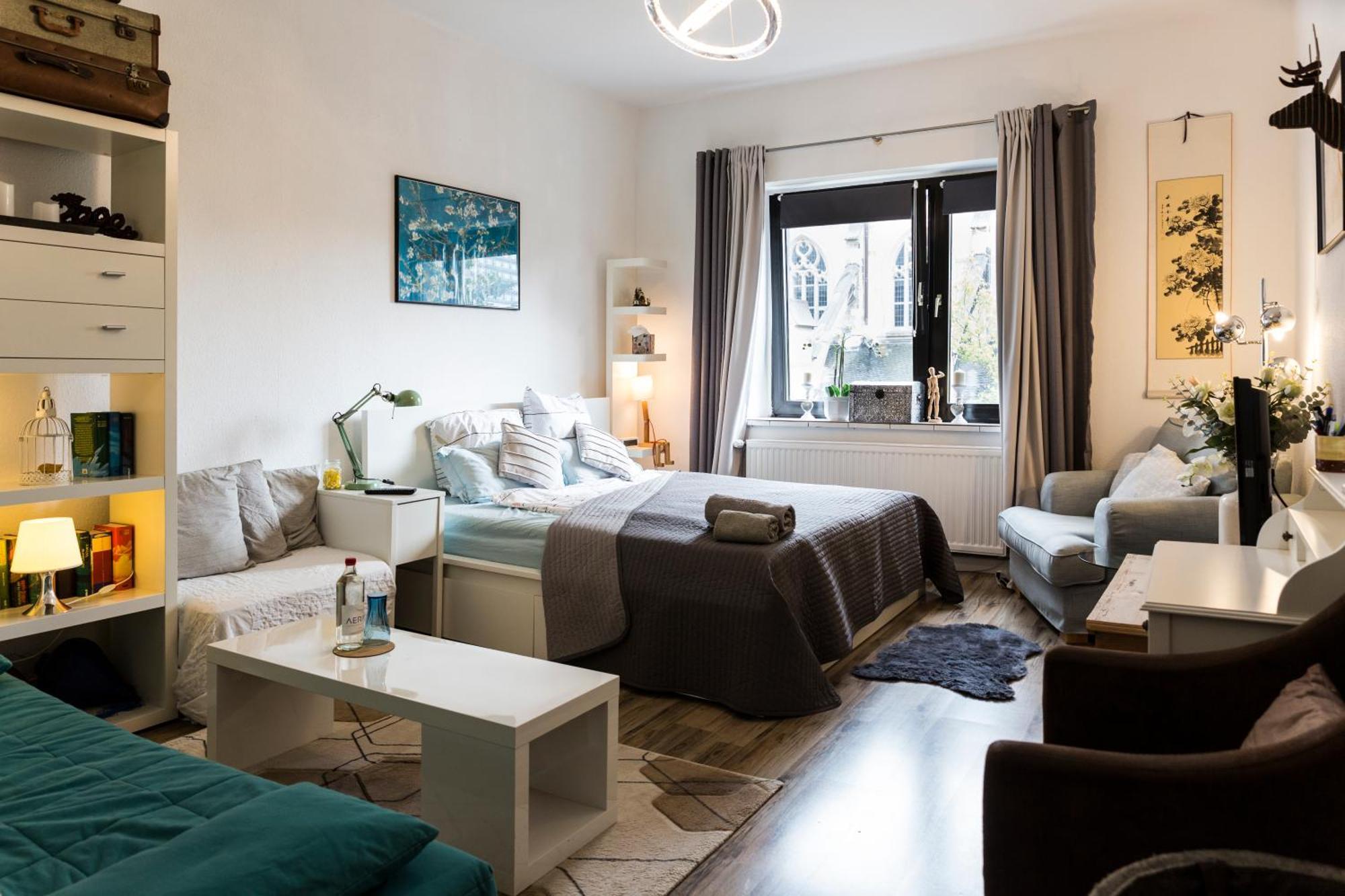 Beautiful Cozy 1-Room Apartment, Near Rhine Dusseldorf Ngoại thất bức ảnh